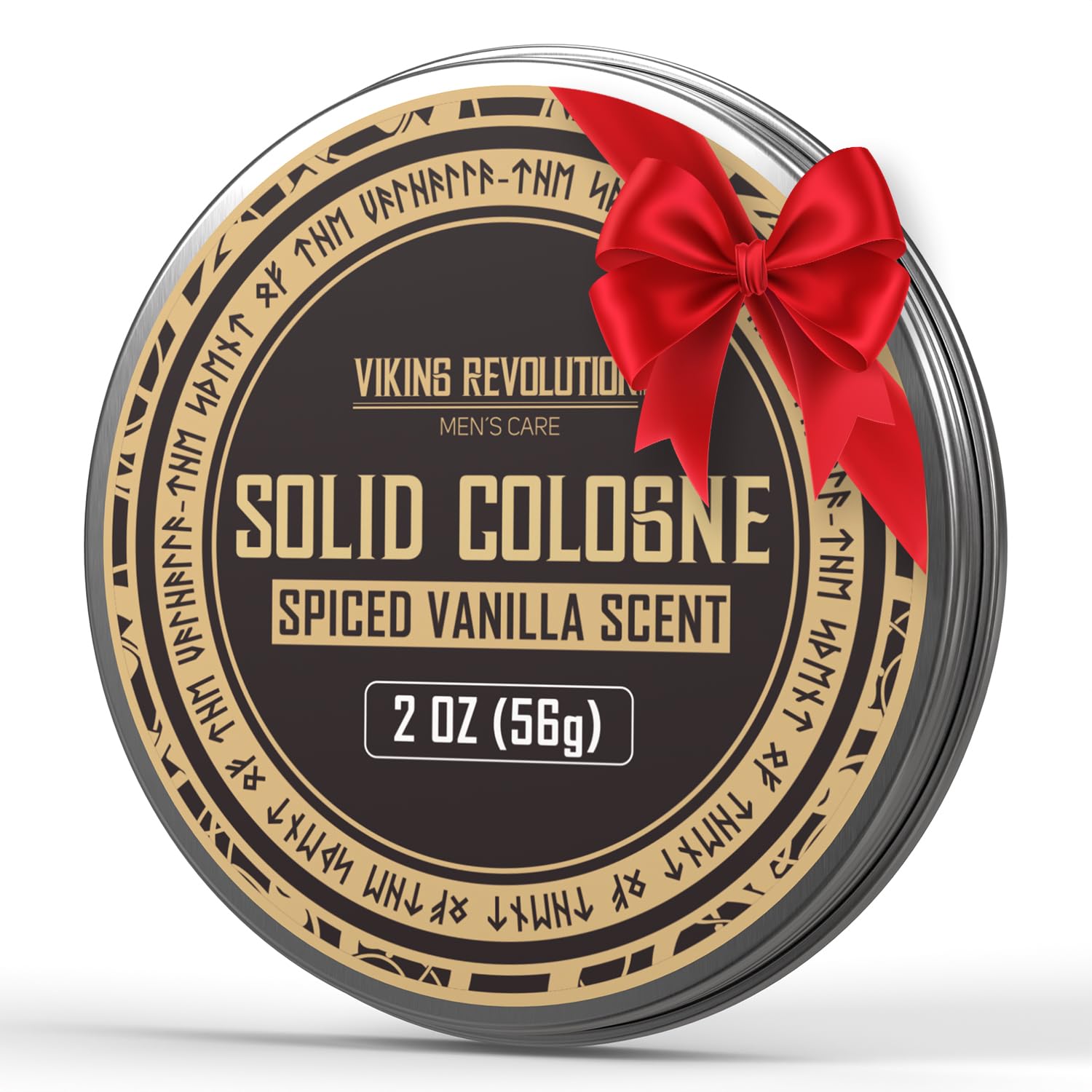 Viking Revolution Spiced Vanilla Solid Cologne for Men - 2 Oz Balm Cologne Travel Wax (Spiced Vanilla)