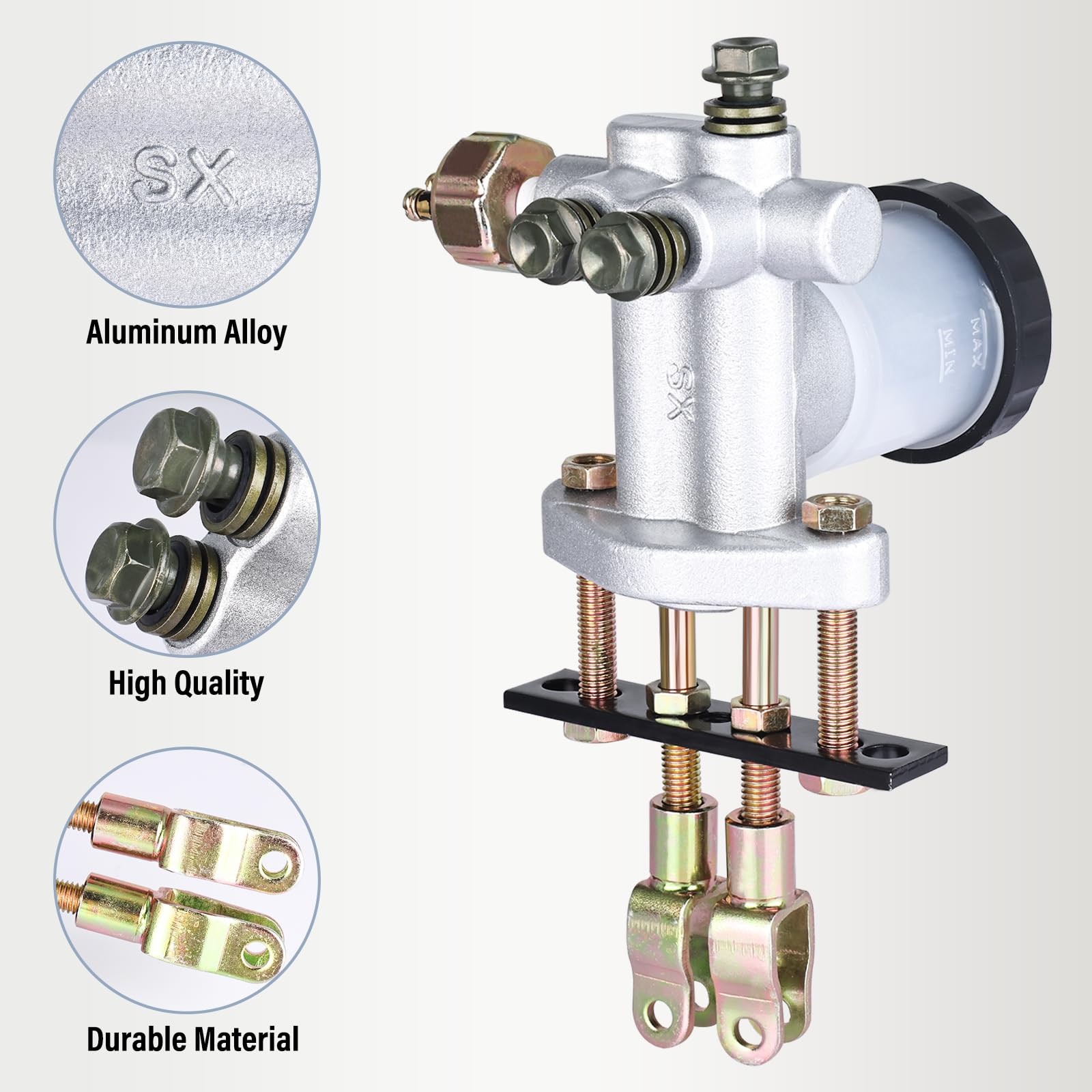 Hydraulic Brake Caliper Master Cylinder Assembly For 8" -12" Go Kart Golf Cart E - Foto 6