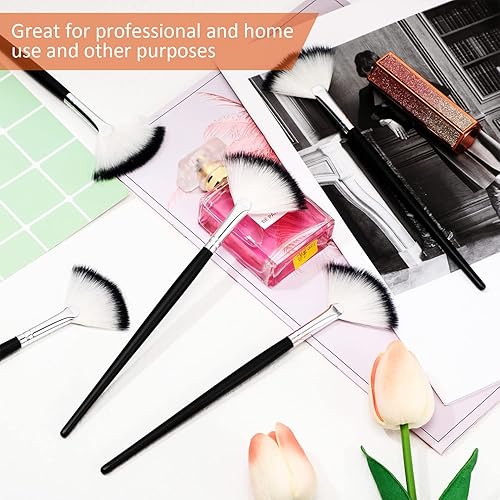 Miniatura 7 de 9 piezas de brochas de mascarilla facial en abanico, brochas aplicadoras faciales suaves, herramientas para peeling, maquillaje glicólico para crema