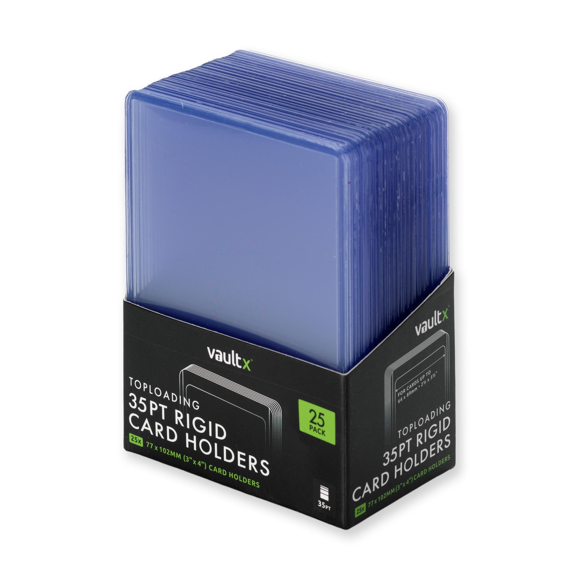 Vault X 35pt Toploaders (25 Pack) 3" x 4" Rigid Card Holders for TCG