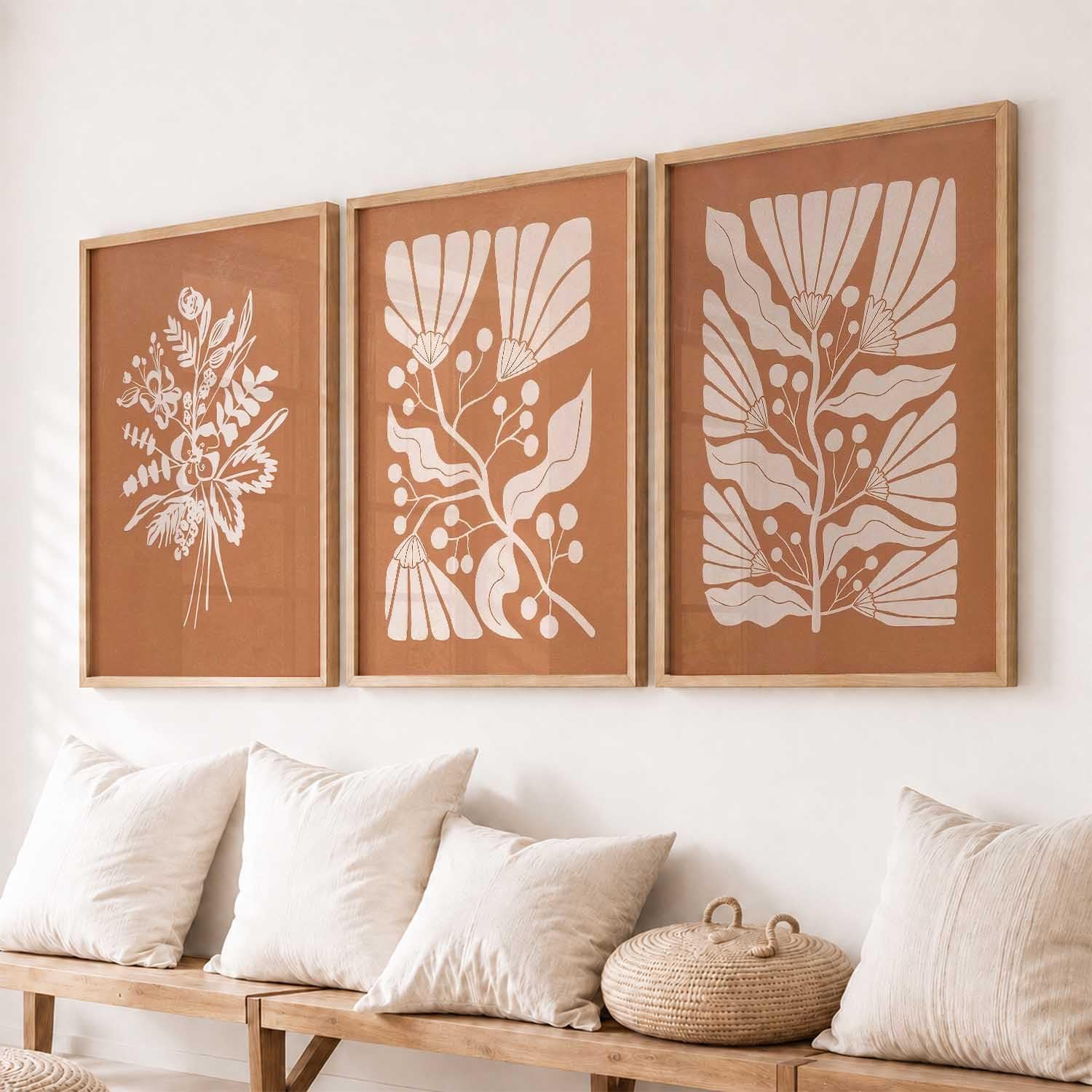 Bohemian Wall Art Set - 3 Framed Prints -30