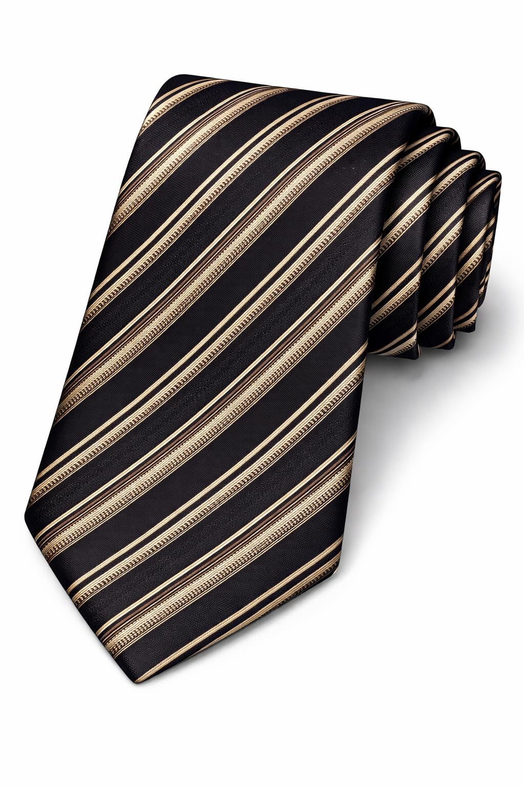 Random Stripe Premium Striped Necktie Set for Men – Blue, Black & Red Formal Ties-picture-24