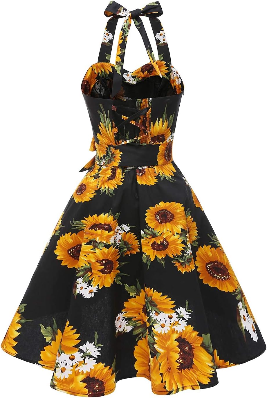 Topdress ウィメンズ ビンテージ 水玉 オードリードレス 1950年代風 ホルターネック レトロ カクテルドレス