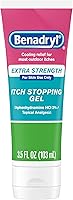 Benadryl Extra Strength Itch Stopping Gel 2% Diphenhydramine HCl - Fast Cooling Relief for Insect Bites, Sunburn, Poison Ivy | 3.5 oz Camping Essential