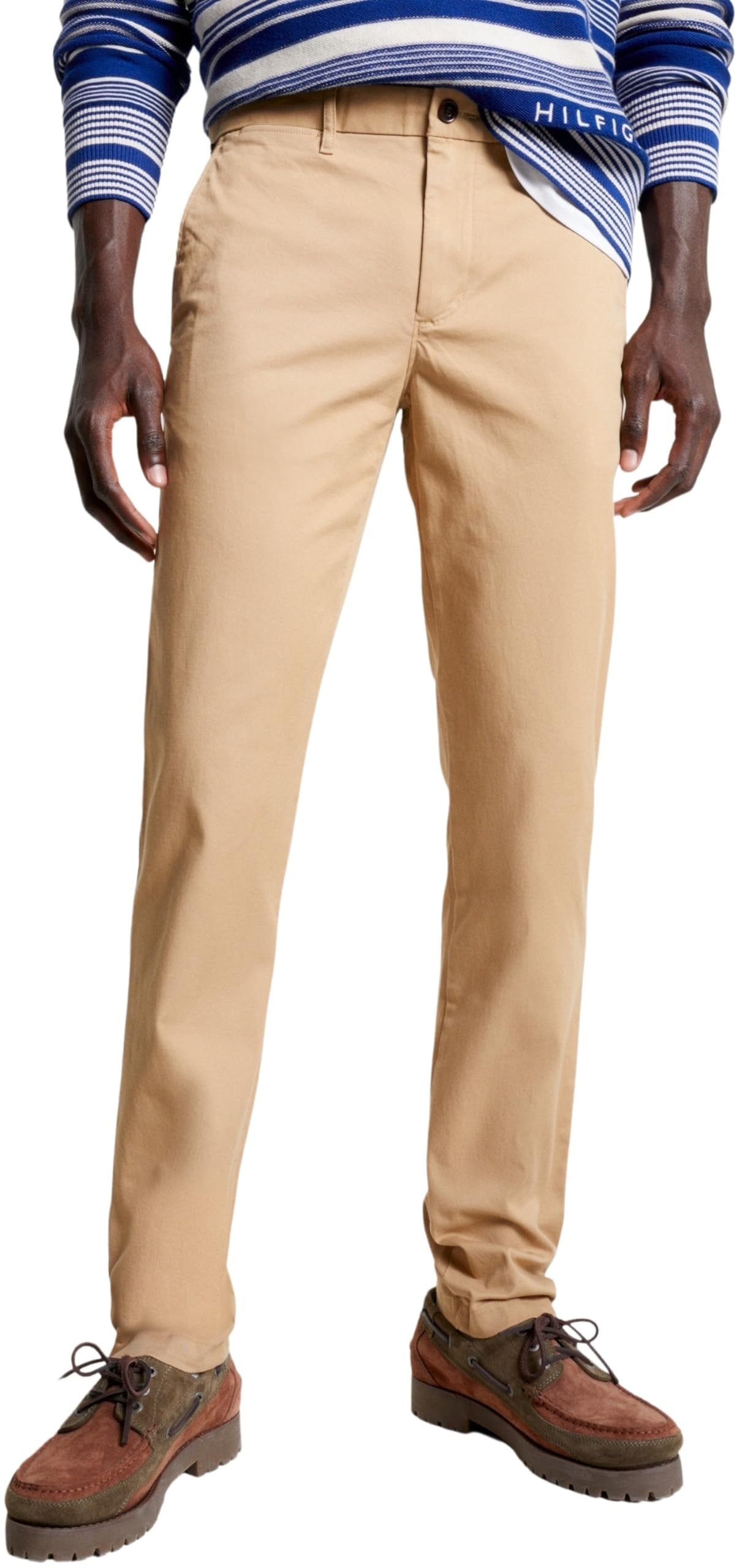 Tommy Hilfiger Men Chino Bleecker 1985 Pima Cotton Woven Pants, Yellow, 32W / 32L