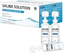 0.9% Saline Solution,5ml Ampoules,100 per Box,for General Cleaning and Rinsing Use,for All Ages