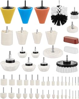 51 Pcs Polishing Buffing Wheel for Drill Multi-Specification Polishing Kit Drill Brush for Metal, Stainless Steel, Car, Jewelry, Wood, Ceramic, Glass, Plastic