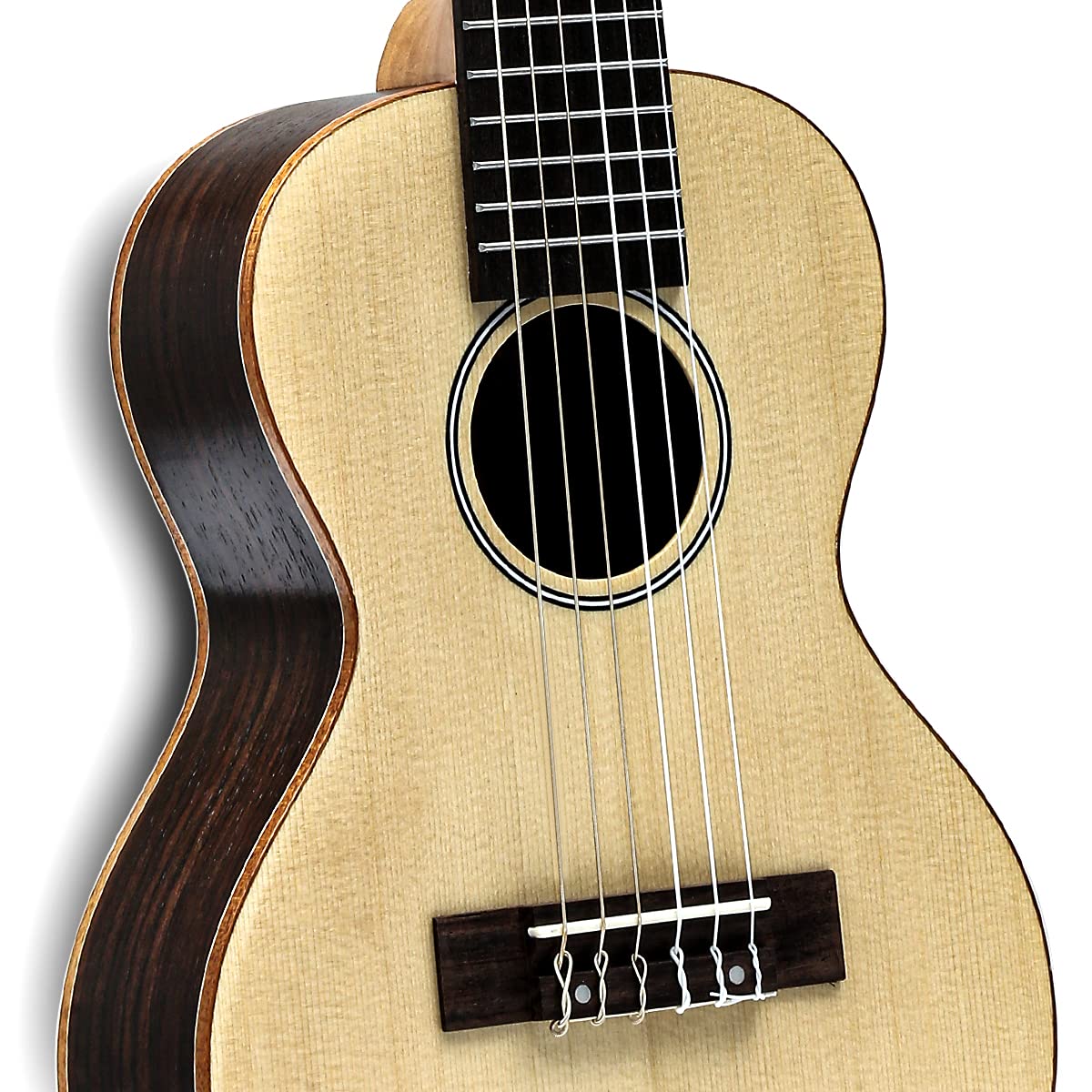 Guitalele - Mini ukulele da viaggio a 6 corde, con custodia