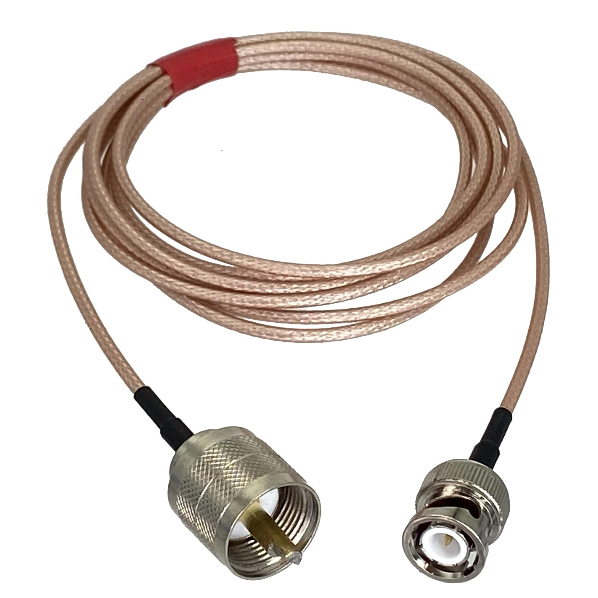 Câble BNC mâle vers PL259 UHF mâle droit RG316 évite les pertes de signal RF en espace réduit