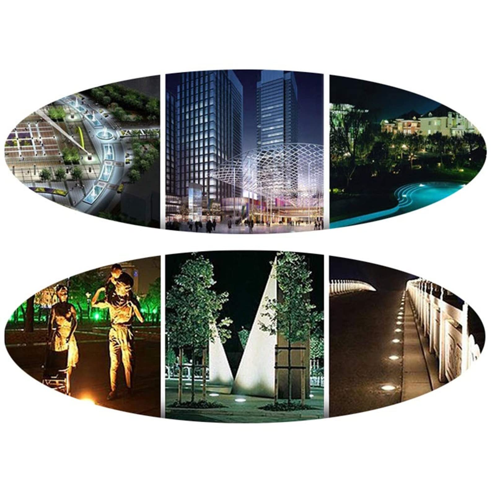 Focos Suelo Led Exterior - Empotrable Al Aire Libre Focos, AC85 ~ 265V Led Decoración De Luz Exterior Focos De Suelo Integrados, Luces Empotradas Impermeables IP65 Para Exteriores, Jardines(Blue,3W)