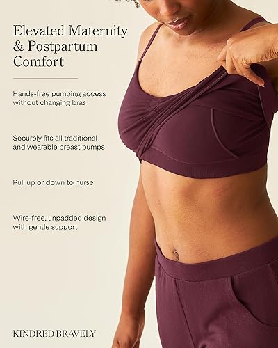 Miniatura 3 de Kindred Bravely Sublime - Brasier de bombeo para dormir, manos libres, ajustable, brasier de lactancia con clip EasyClip para todos los extractores