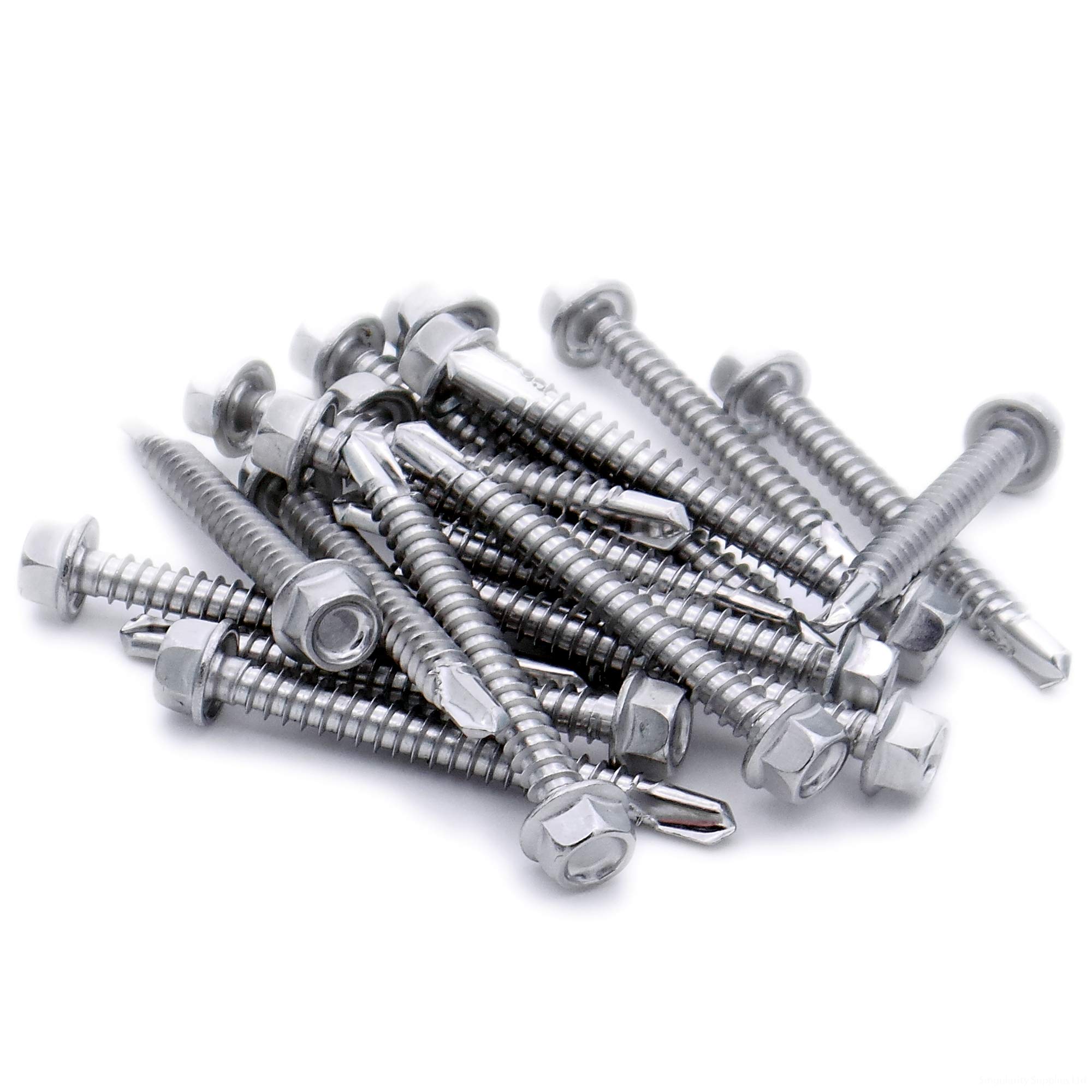 Singularity Supplies No.14 X 0.9 (6.3Mm X 22Mm) Hex Self-Drilling Screw (Flanged) - Stainless Steel (A2) (Pack Of 10)
