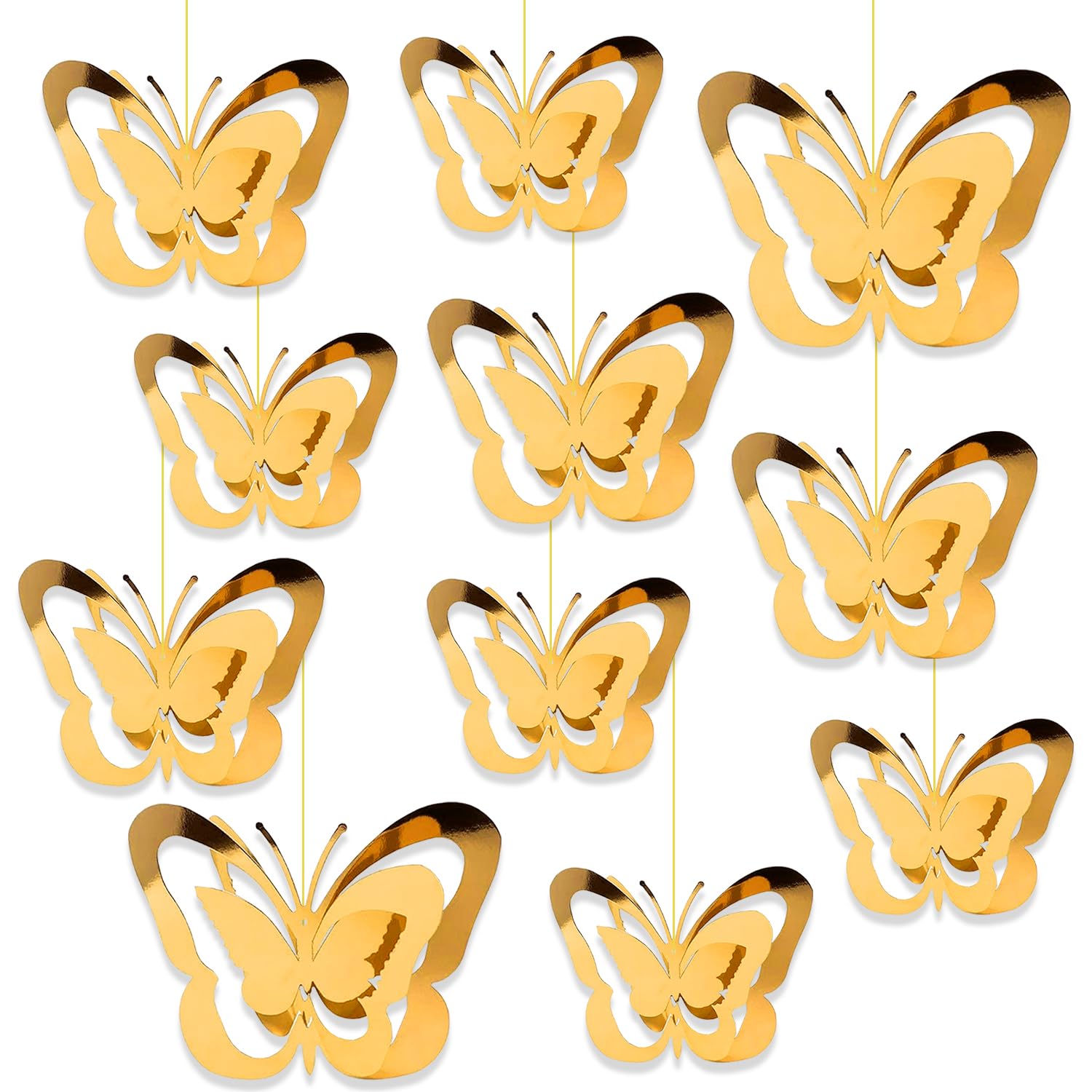 Rozi Decoration Valentine Foil Decoration Kit, 11 Piece, Gold