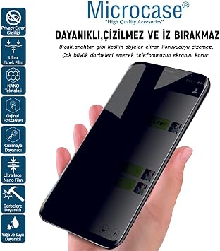 Microcase Vivo X300 Pro ile Uyumlu Privacy Gizlilik Filtreli Hayalet Nano Ekran Koruyucu-EKM110