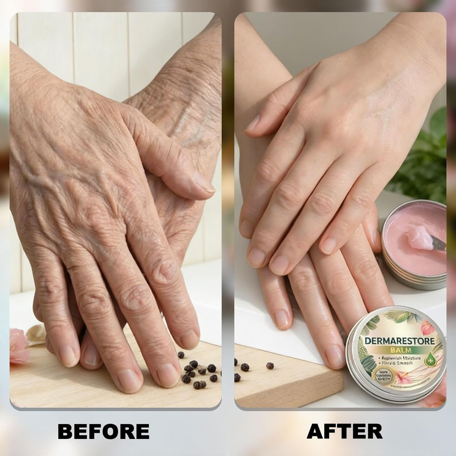 2026 Upgraded Derma Restore Balm for Crepey Skin – Natural Ingredients, Lifts & Firms, Reduces Wrinkles & Fine Lines, Deep Moisturizing for Legs, Arms, Back, All Skin Types, Non-Greasy(1 Box)