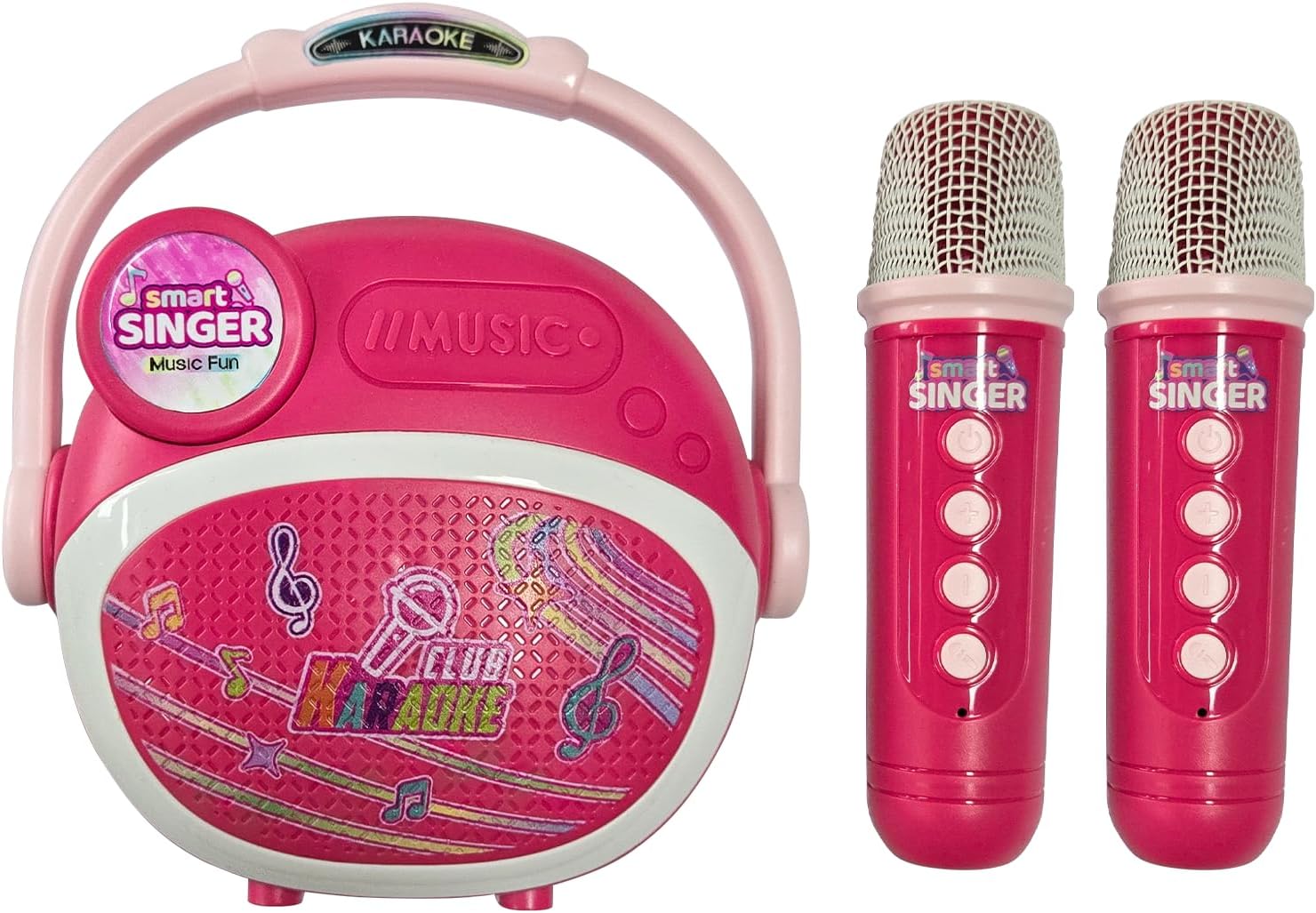 Mini Karaoke Machine for Kids Girl, Kids Microphone Portable Bluetooth Speakers with 2 Wireless Mic Toys for Girls Age 4-6-8 Girls Birthday Gifts for 5 6 7 8 9 10 11 Years
