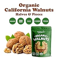 Vista 21 de Organic California Walnuts Halves & Pieces, 10 Pounds – Non-GMO, Raw, Unsalted, Shelled, Vegan, Kosher, Sirtfood, Bulk Snack. High in Omega-3 Fatty