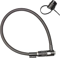 Kryptonite KryptoFlex 2ft 15mm Heavy Duty Braided Steel Bike Lock Cable - Keyless Combo Anti-Theft Security with Mount