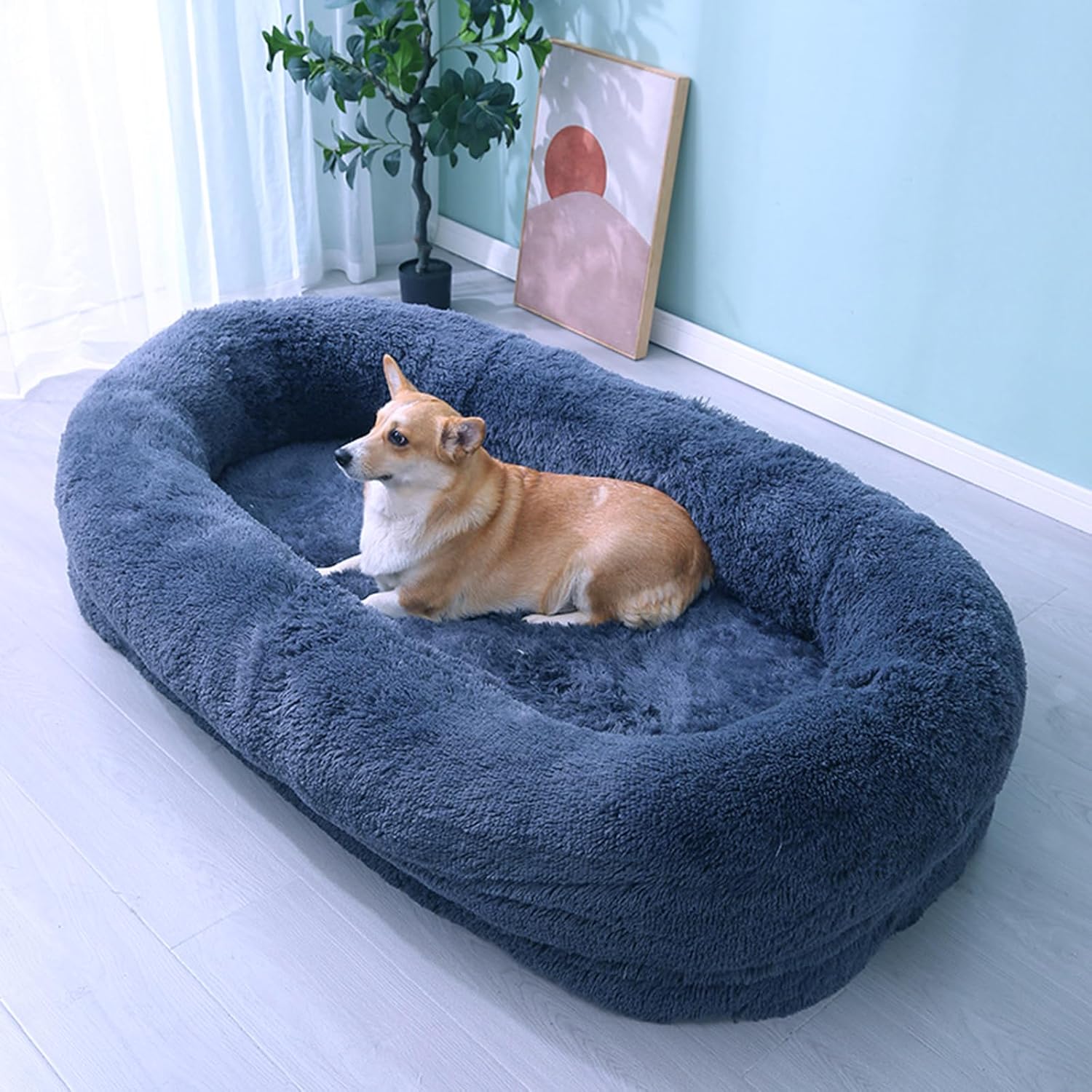 Human Dog Bed, 75"x48"x14" Giant Dog Bed for Human