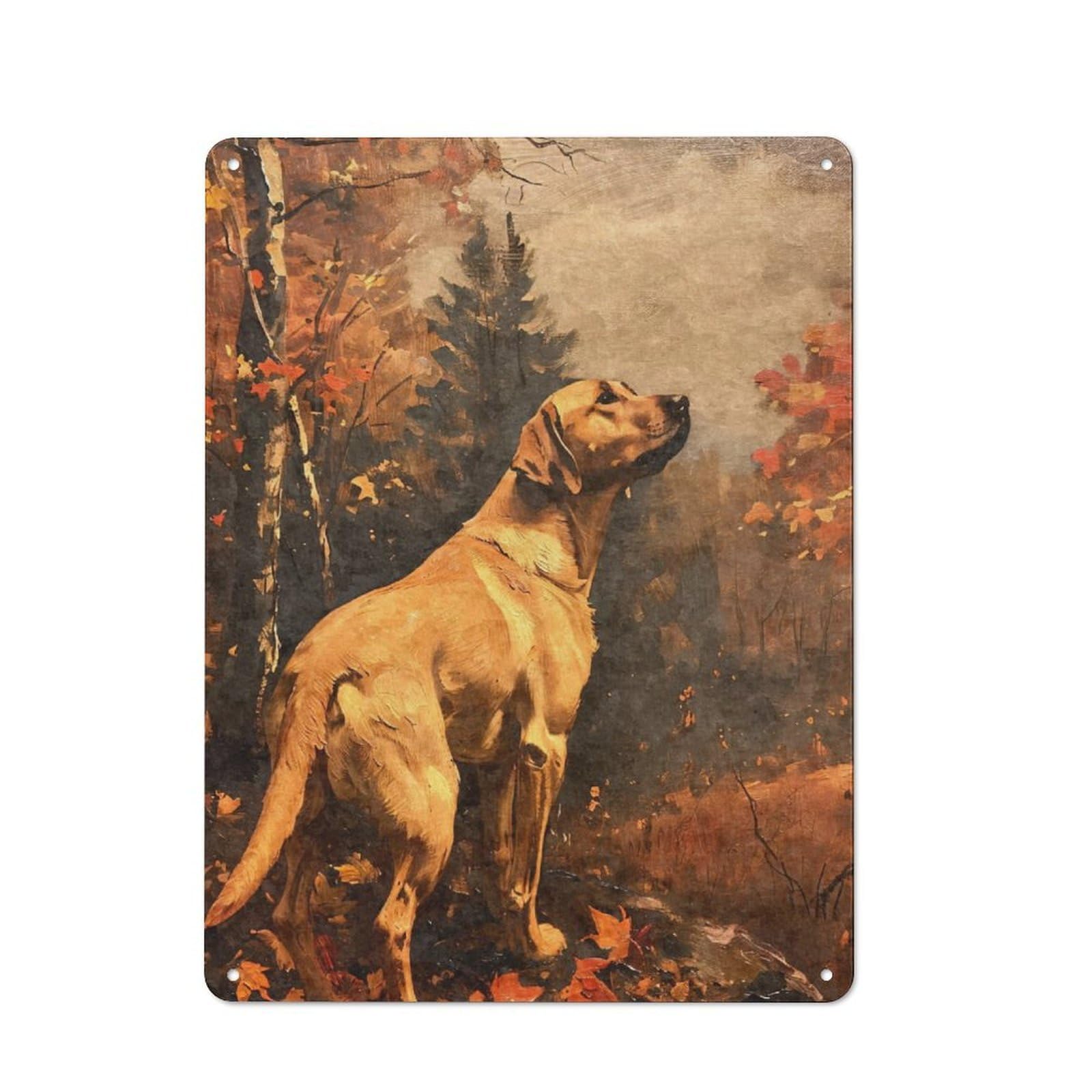 Junmoney Vintage Labrador Retriever Metal Wall Sign 40X30cm, Retro Decor For Pub Or Café, For Vintage Wall Decor Fans, For Garage And Workshop Walls