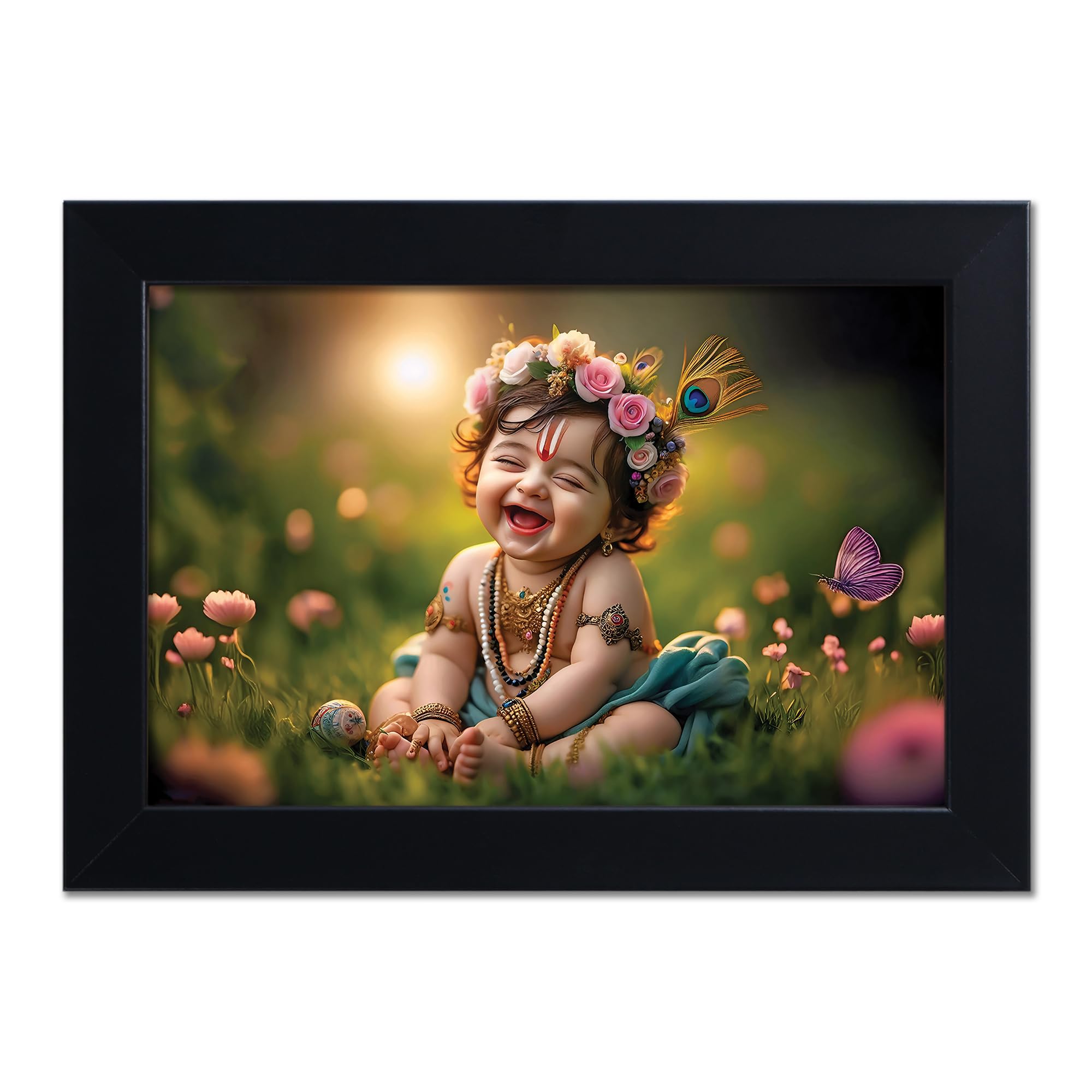 Baby Krishna Photo Frame - Kanha Ji Gift -25
