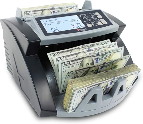 Vista 9 de Cassida 5520 UV/MG - USA Money Counter with ValuCount, UV/MG/IR Counterfeit Detection, Add and Batch Modes - Large LCD Display & Fast Counting Speed