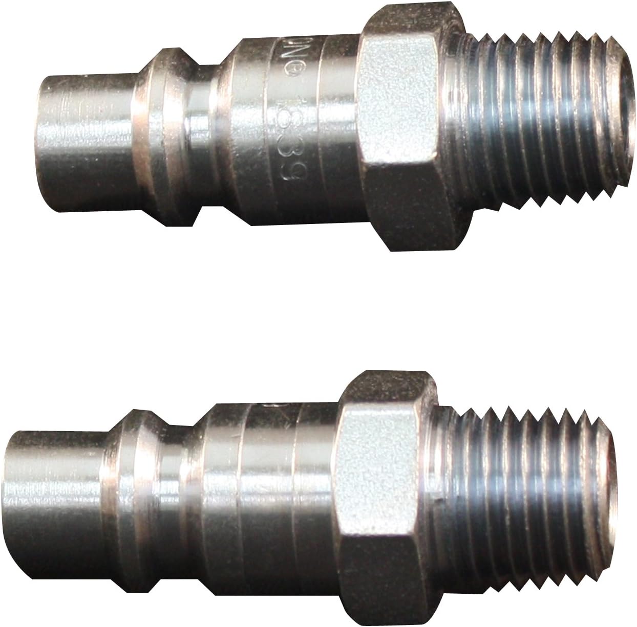 Milton (1839) 1/4" MNPT H-style Air Compressor Quick Connect Air Fitting Plug - Box of 10