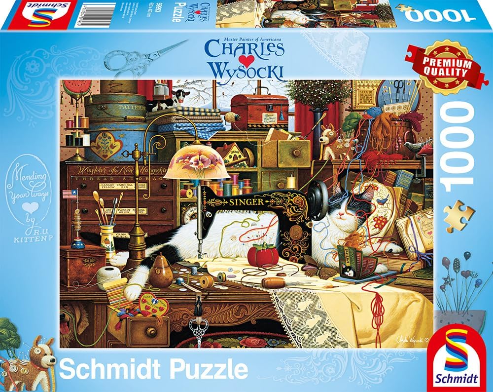 Schmidt Spiele 59993 Charles Wysocki, Maggie The Chaotin, 1000 Piece Jigsaw Puzzle, Multi-Colour