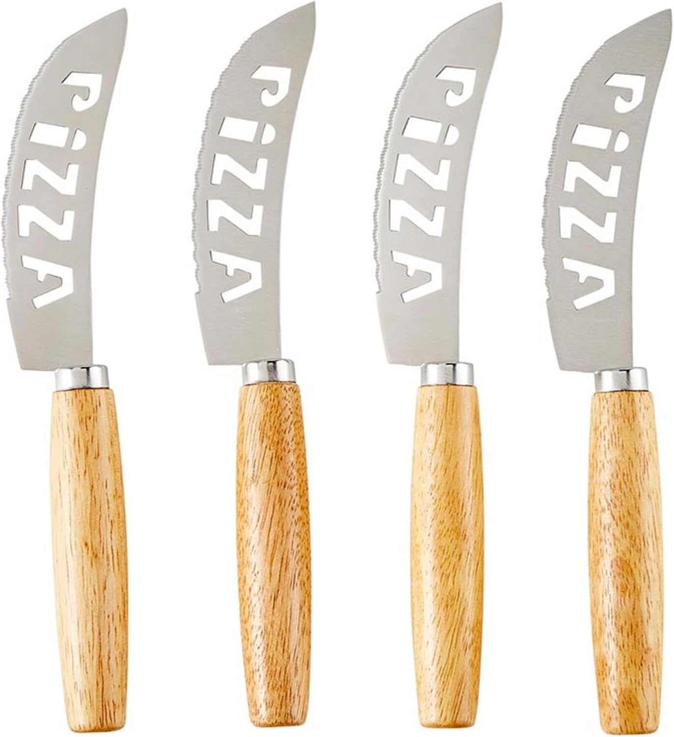 Santa Barbara Design Studio Pizza Knife Set Gift Book Box, 4-Count, Love and Pizza