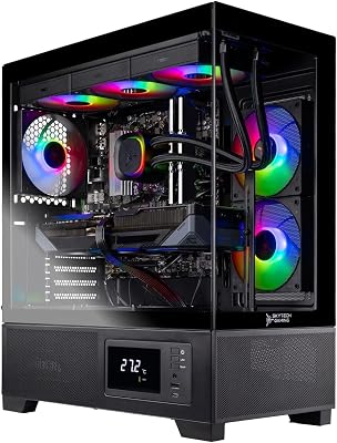 Skytech Gaming Azure 3 Plus Gaming PC, AMD Ryzen 7 7700X 4.5GHz, NVIDIA RTX 5070 12GB, 1TB Gen4 NVMe SSD, 32GB DDR5 RAM 5600, 850W Gold ATX 3 PSU, 360 ARGB AIO, Wi-Fi, Win 11, Desktop
