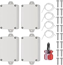 4 Pieces Grey White Junction Box, Outdoor Electrical Junction Boxes IP65, Electronic Case Project Instrument, Electrical Project Boxes with Fixed Ear