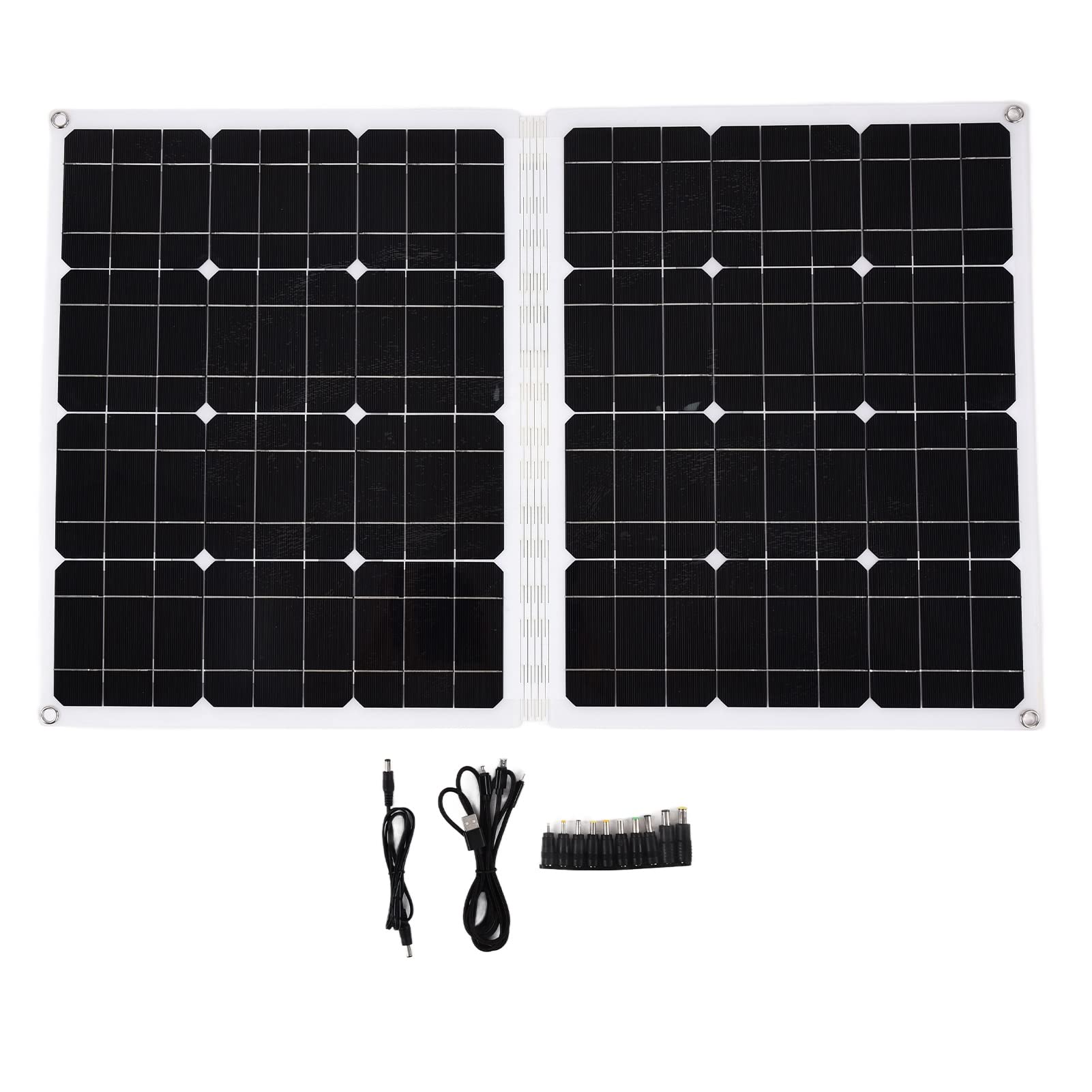 Ładowarka słoneczna, składany panel słoneczny 80W DC 18V z USB Type C PET EVA PTP Przenośne wodoodporne ładowarki do ogniw słonecznych o wysokiej wydajności Solar Power Bank Zewnętrzny zestaw akumulat