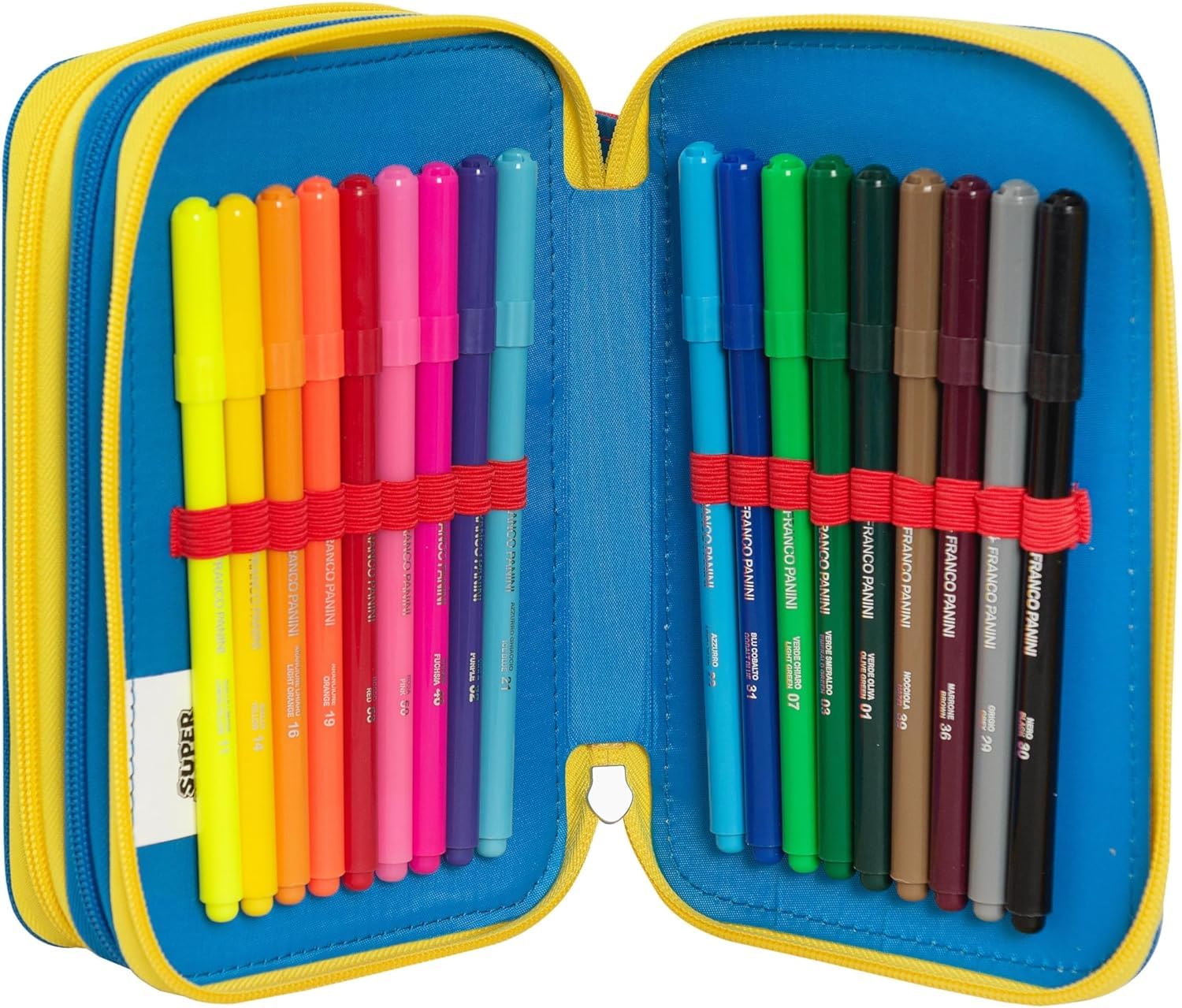 Clondo Schoolpack Zaino Estensibile con Astuccio 3 Scomparti, Per Super Mario Fan, Scuola e Tempo Libero, Bambini e Ragazzi, Multizip, Pennarelli, Pastelli, Accessori, Bambino
