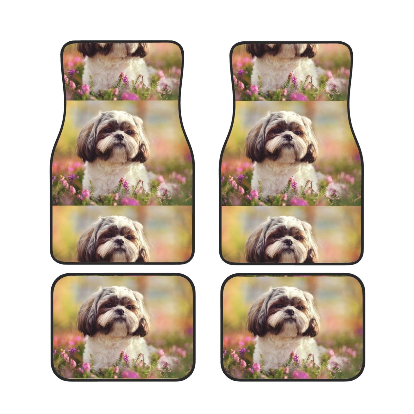 Shih Tzu Hund, 4er-Set Auto-Fußmatten, Neopren-Fußmatten für Fahrzeuge, rutschfeste Auto-Fußmatten, Autozubehör