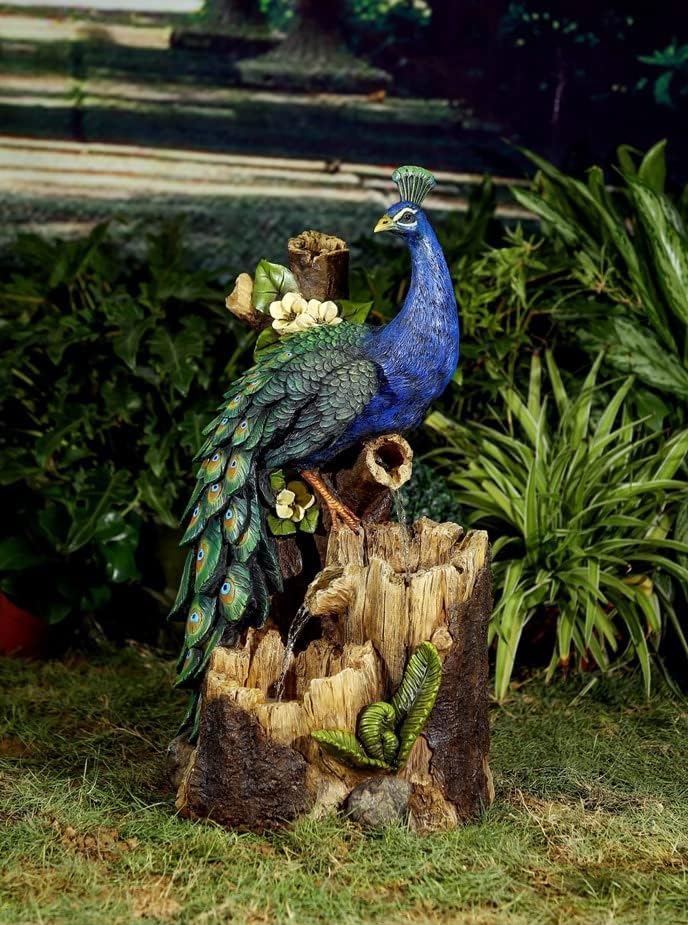 Outdoor Peacock Fountain