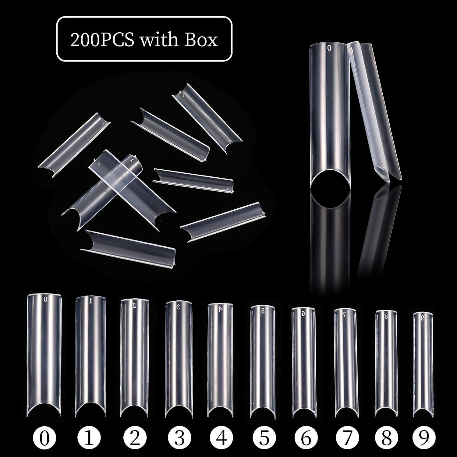 FANTESI 200 Pcs Extra Long Straight Square Nail Tips - Image 4