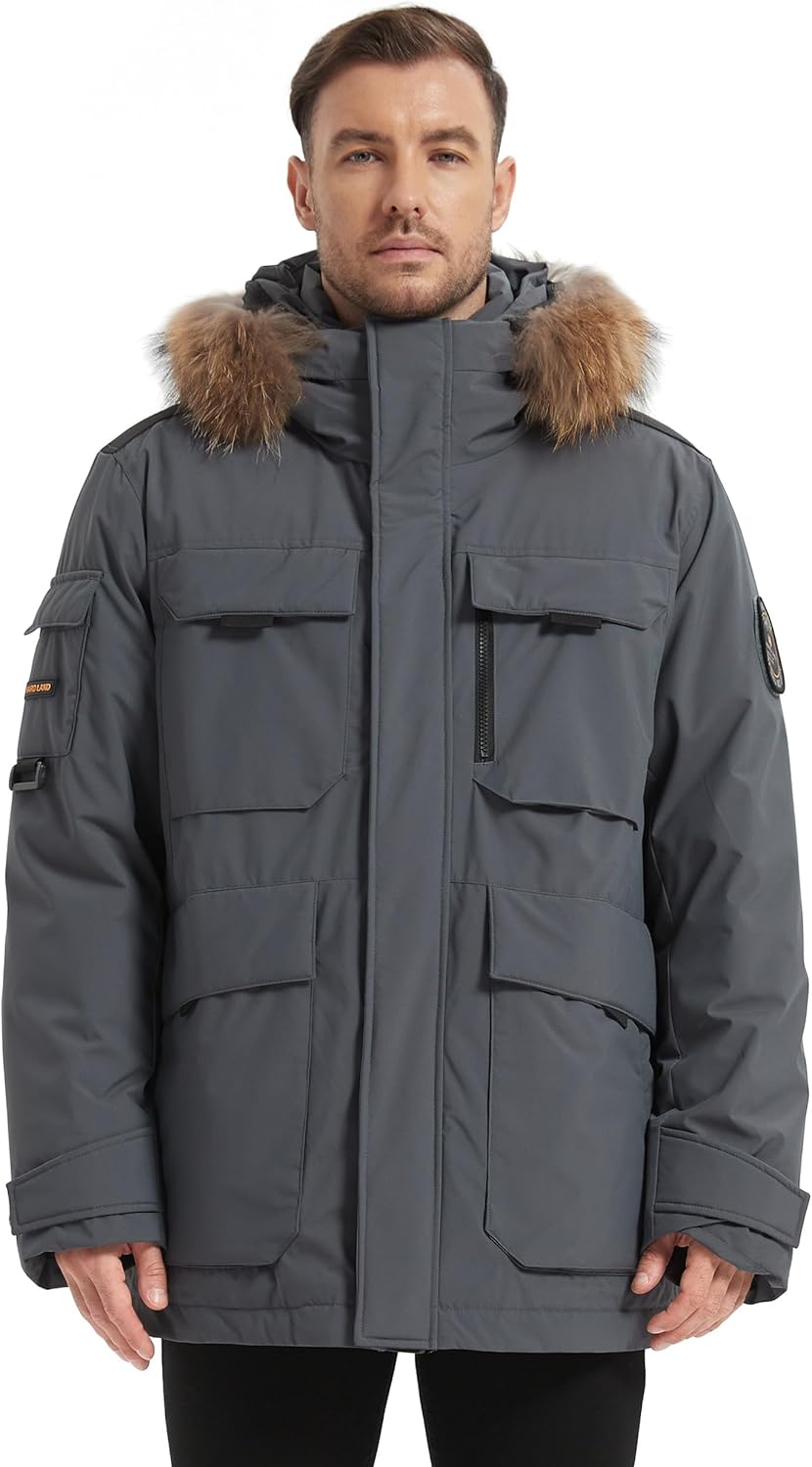 HARD LAND Men's Down Jacket Packable heavy parka Jacket