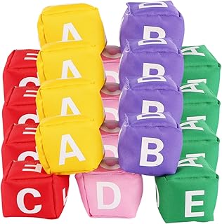 SAFIGLE Outdoor Toys Mini Letters Beanbags 20pcs Bean Bags Toss Game Bean Bags Outdoor Throwing Game Toys for Kids Toss Alphabet Beanbags Toss Game Beanbag