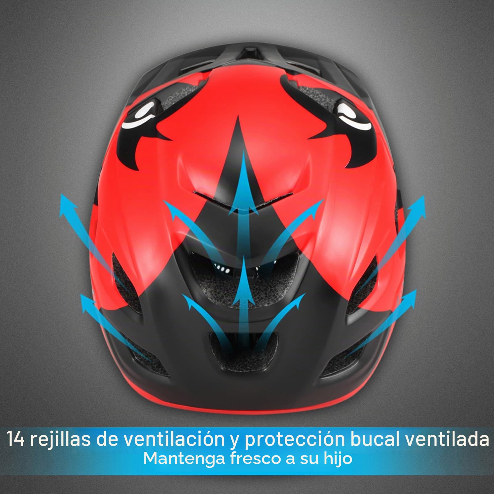 Kavolet Casco integral para niños, casco integral para niños, casco integral para niños, casco completo para MTB, BMX, casco de seguridad deportivo para bicicleta, monopatín, patinaje sobre ruedas