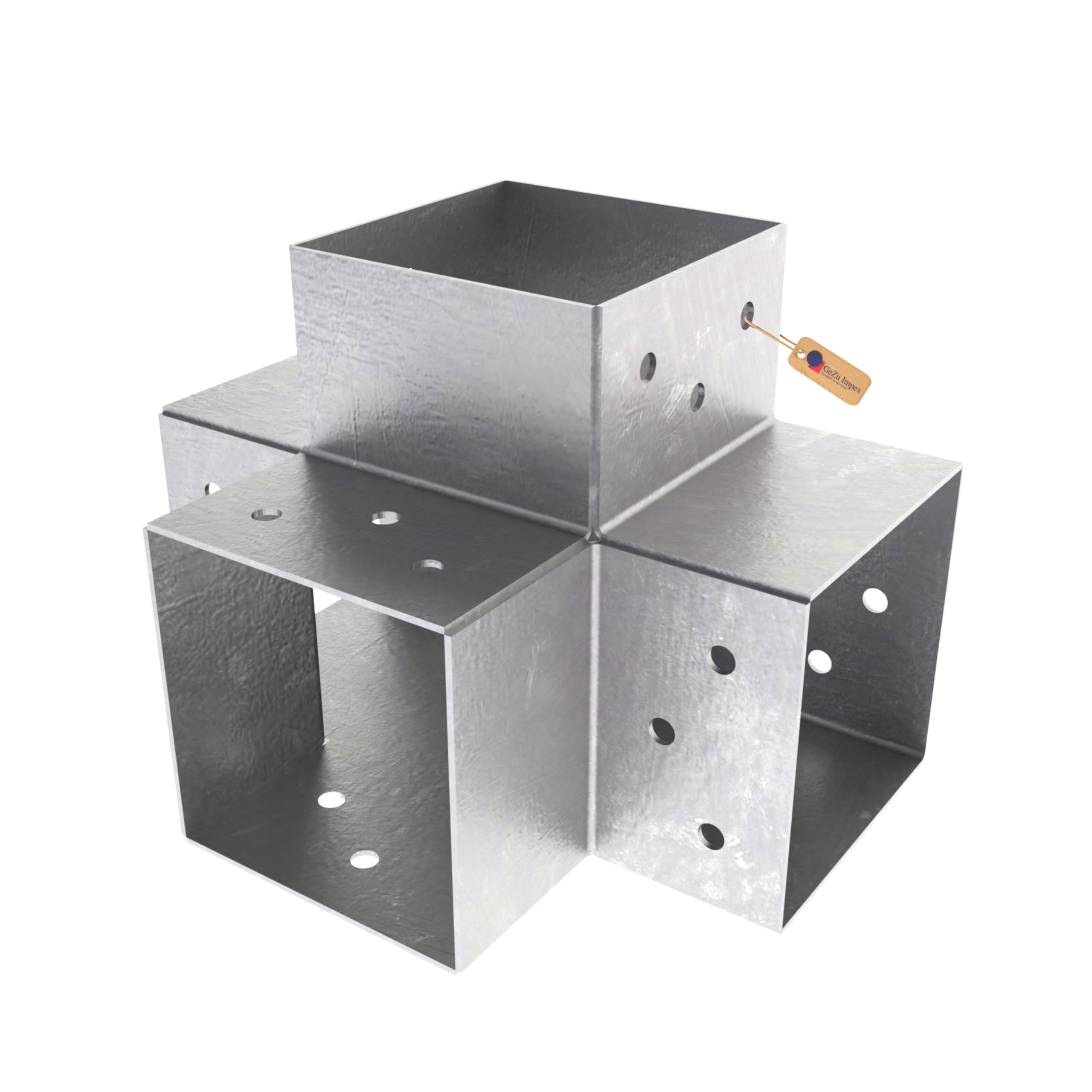 Gezu Impex Hot Dipped Galvanized Post Connector 71 X 71 Mm Hot Dip Galvanised Pergola Corner Pavilion Bracket
