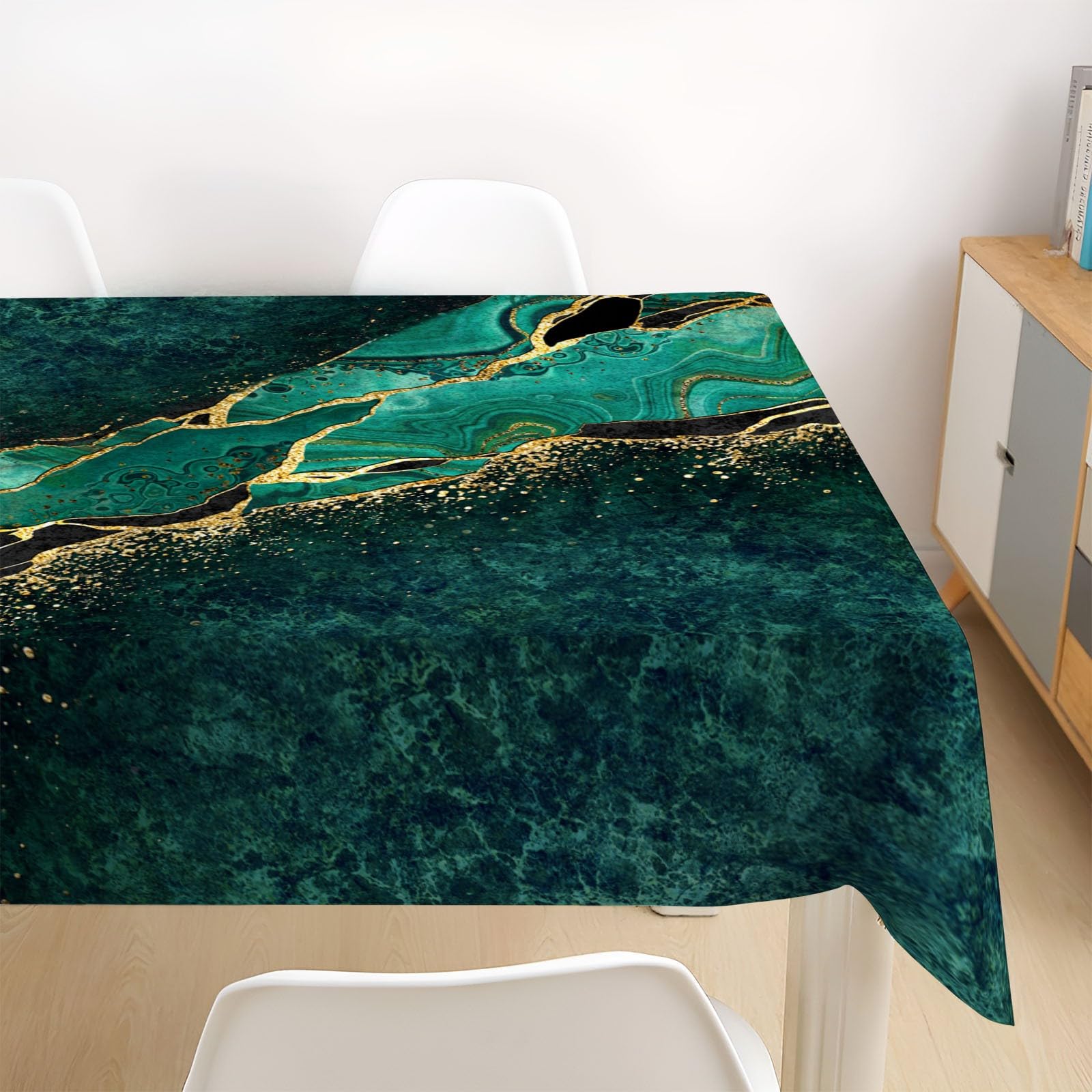 Obrus prostokątny 140 x 240 cm, tekstura marmuru, 2 sztuki, zmywalny, odporny na plamy, wodoodporny, zmywalny, obrus na stół, do kuchni, na kolację, piknik, imprezę na świeżym powietrzu