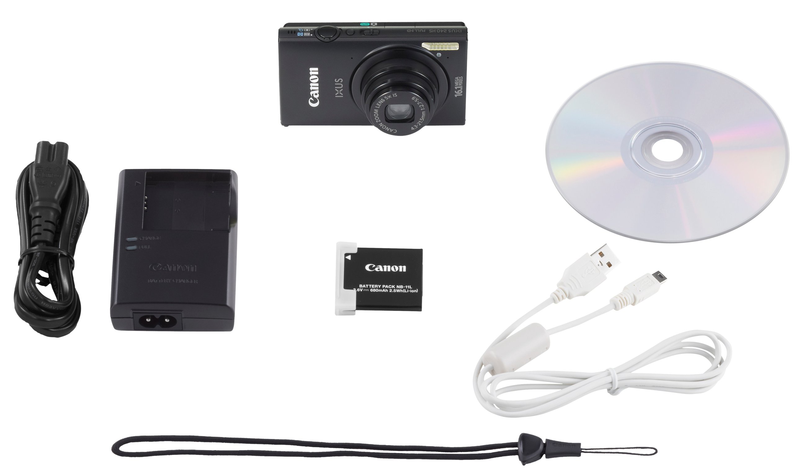 Canon Digital Ixus 240 HS Noir - WiFi intégré - Appareil
