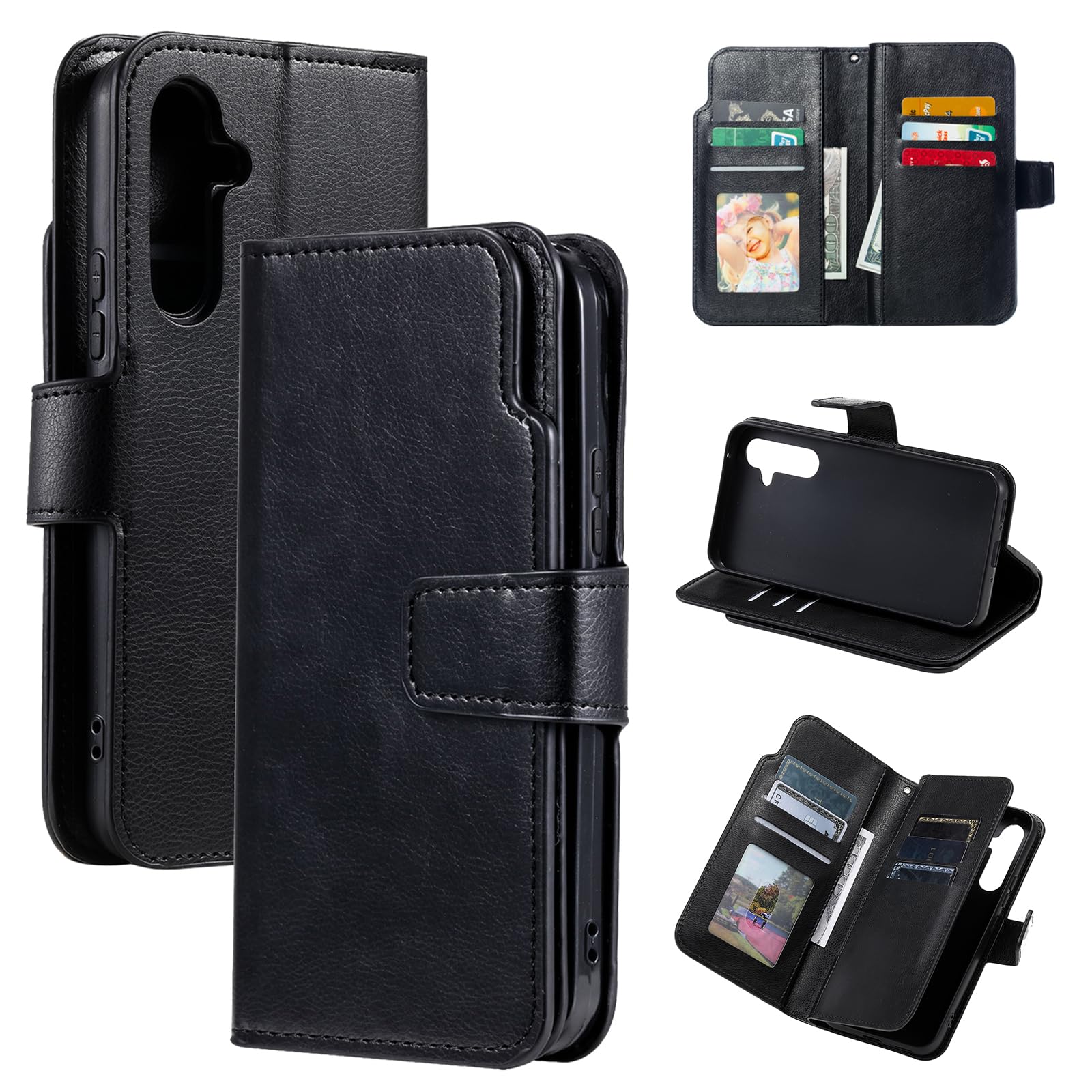 for Samsung Galaxy S25 Ultra Wallet Case, Leather Flip Cover with 9 Card Slots, Built-in Kickstand & Cash Pocket | Compatible with Samsung Galaxy S25
