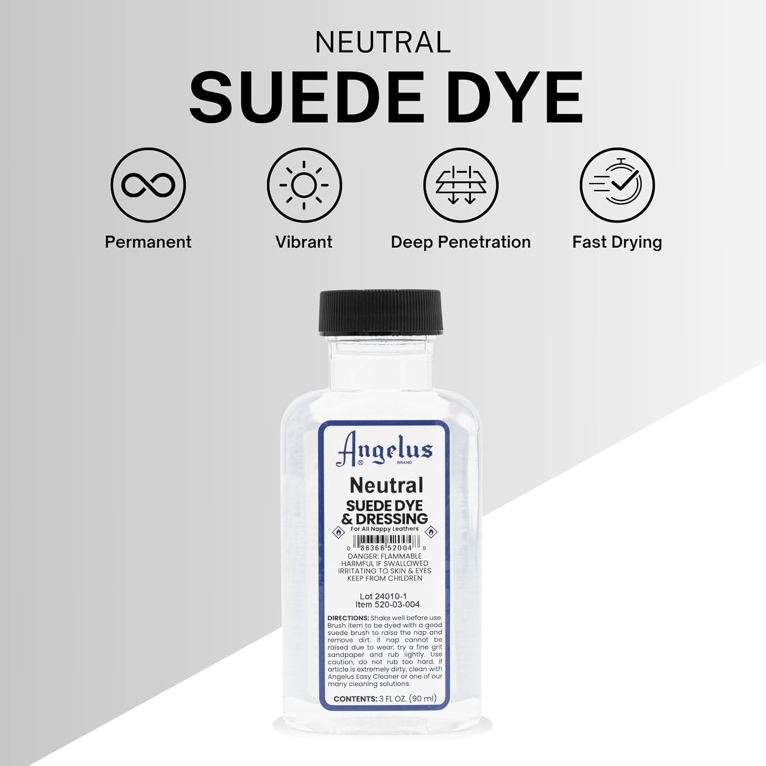 Angelus Suede Dye - Neutral - 3 oz Premium Liquid Dye for Suede, Nubuck, and Nappy Leather - Image 3