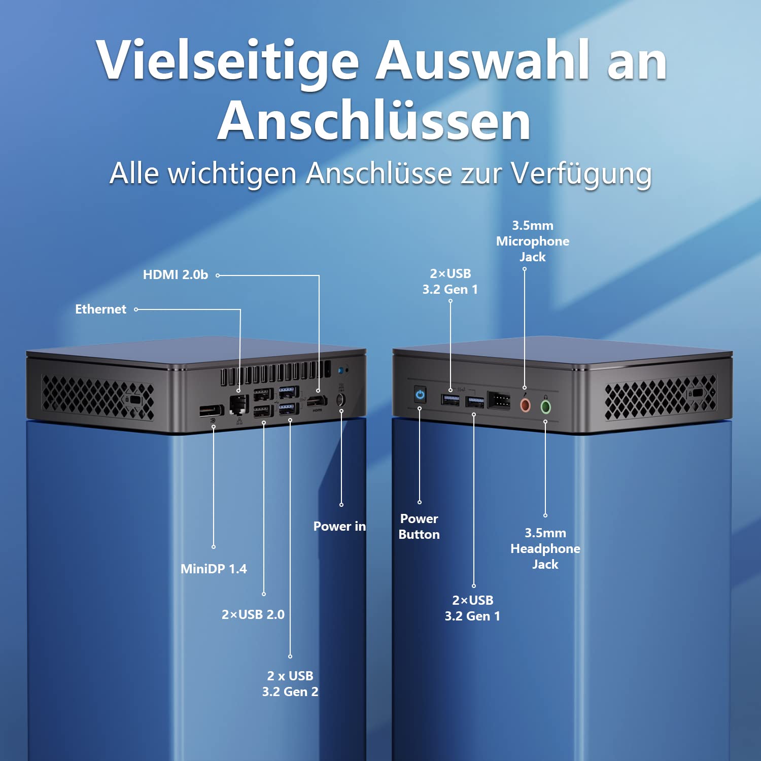 Intel/Asus Mini PC NUC 11 Essentiall mit 11th Gen N5105 bis zu 2,9 GHz, Mini Desktop Computer 8GB RAM, 256GB SSD, Windows 11 Pro Desktop Computer Dual 4K UHD HDMI WiFi Bluetooth v5.1