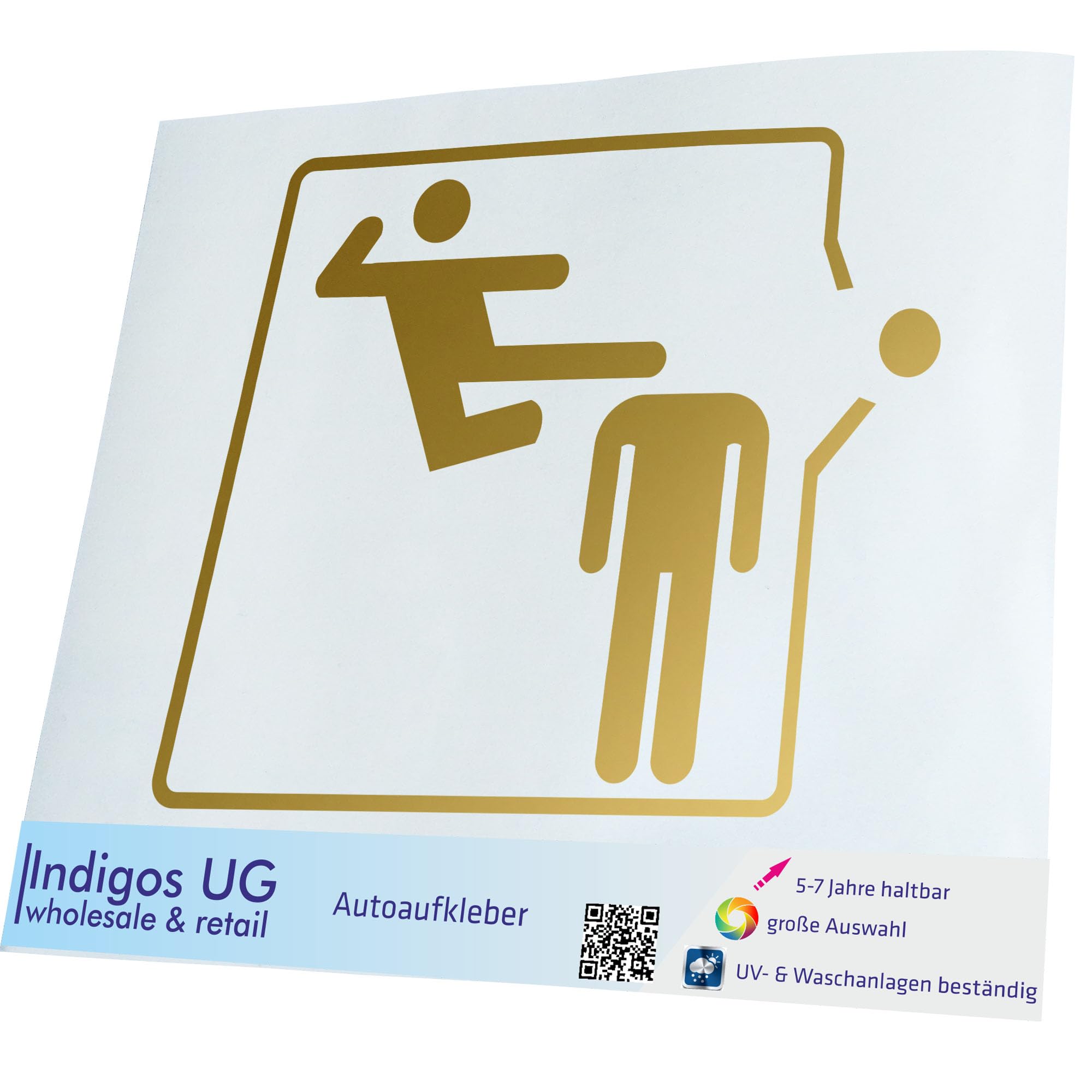 INDIGOS UG Autoaufkleber Karate – Blauer Konturaufkleber Ohne Hintergrund, 87x99 Cm – Selbstklebend Für Auto, Fenster & Mehr