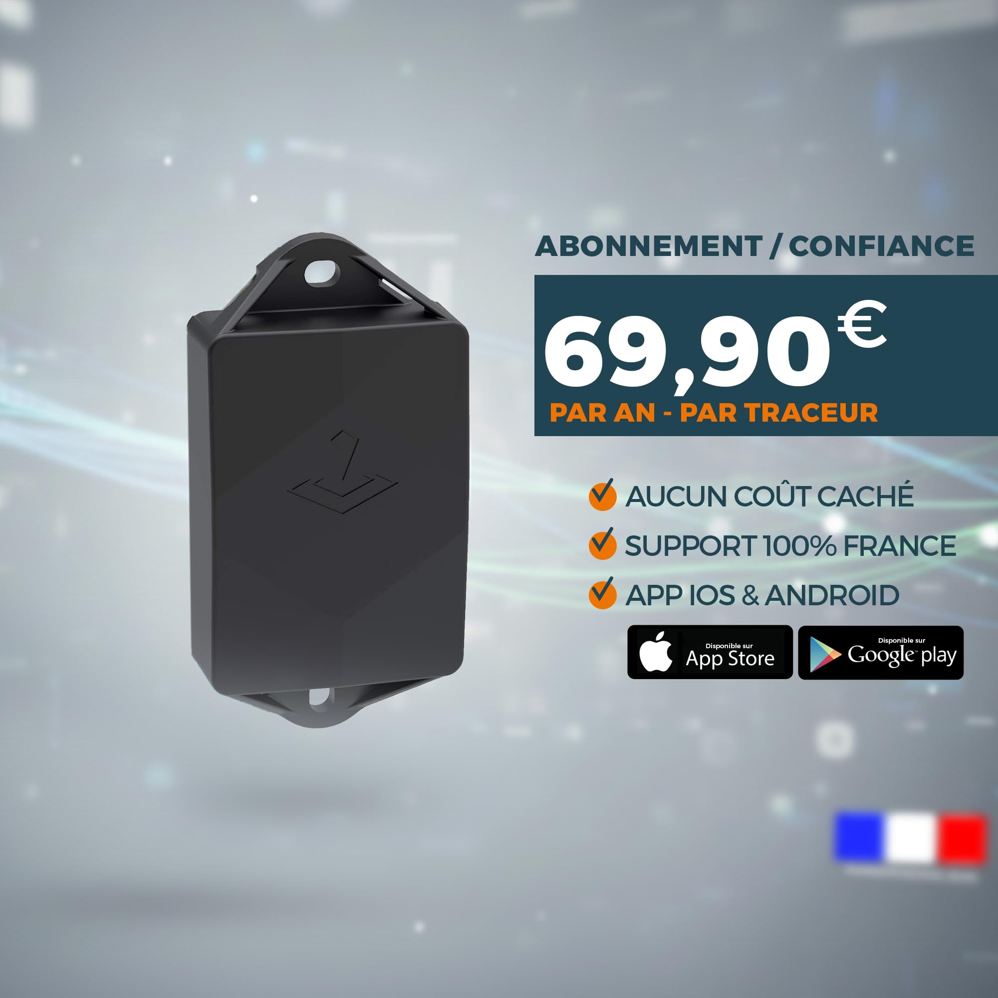 Mini Negro - Rastreador GPS profesional - Autonomía de 3 años - Rastreador sin carga ni cableado - Instalación rápida - Seguimiento discreto y preciso para coche, motocicleta, remolque, barcos