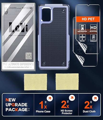 Miniatura 7 de LeYi Funda para Samsung Galaxy A71 para mujeres y niñas con 2 unidades protectores de pantalla, doble capa protectora de policarbonato duro y