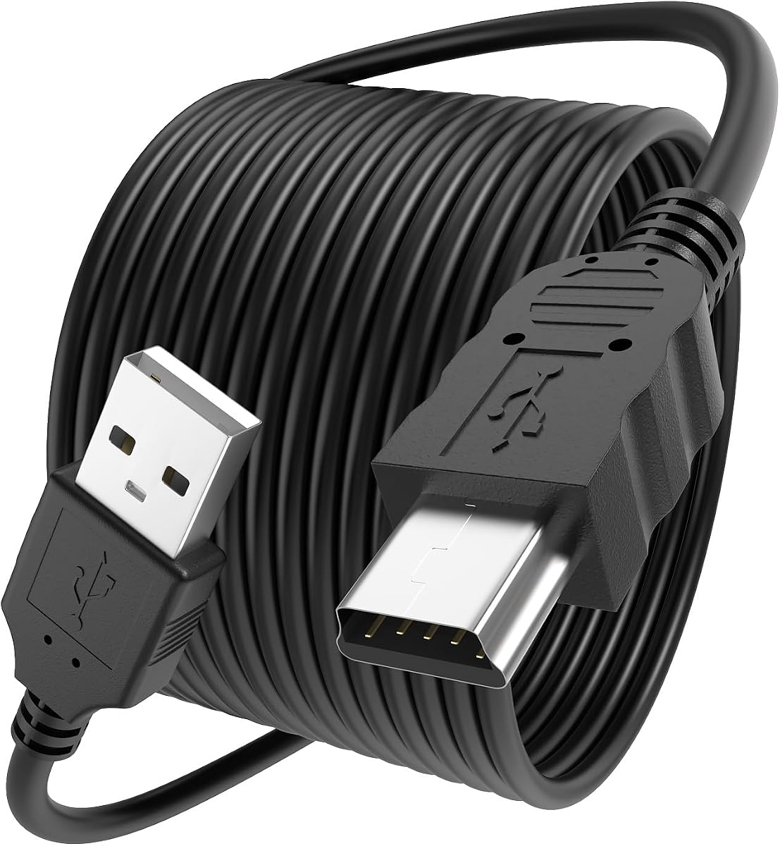 Mini USB Cable Compatible with Garmin GPS, Canon/Nikon Camera, PS3 Controller, Blue Yeti Microphone, Texas Instruments Calculator, Gopro, Dash Cam, Hard Drive, MP3/MP4 USB Cable-9.9FT