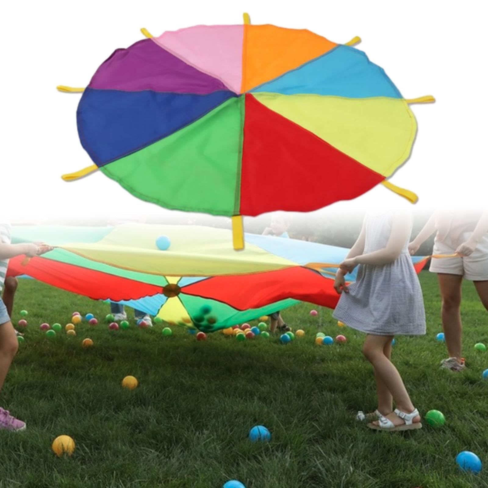 Paracadute Arcobaleno Giocattolo, Giocattolo per L'apprendimento Sensoriale, per Lo Sviluppo Sensoriale, Ombrello Colorato, Giocattolo